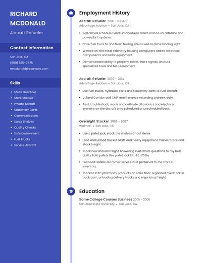 Aircraft Refueler Resume