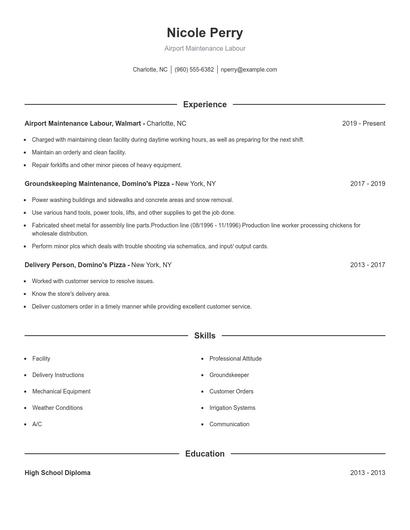 Resume example 1