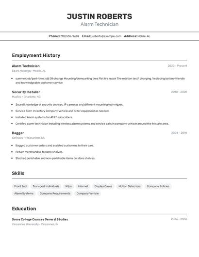Resume example 2
