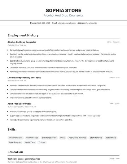 Resume example 2