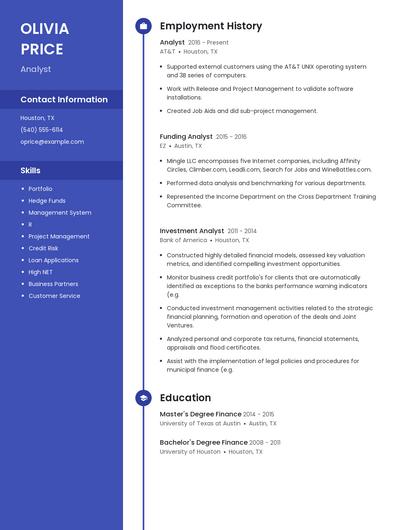 Resume example 5