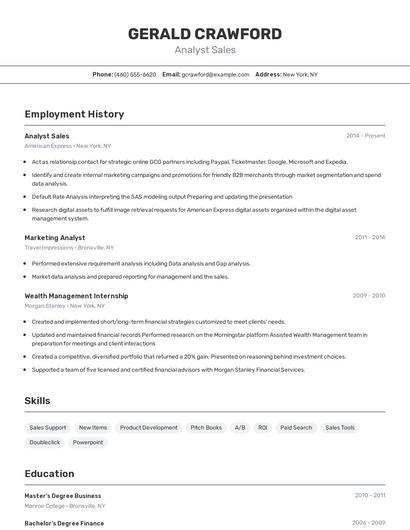 Resume example 2