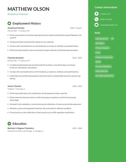 Resume example 5