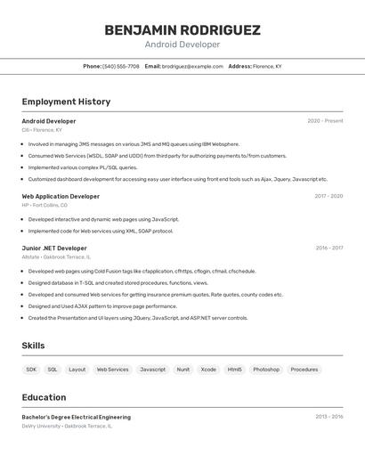 Resume example 2