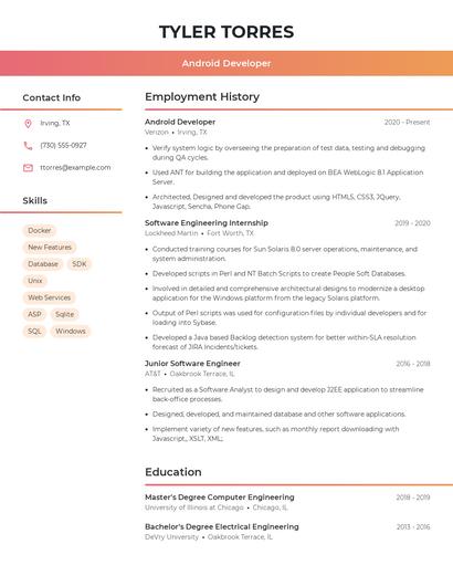 Resume example 3