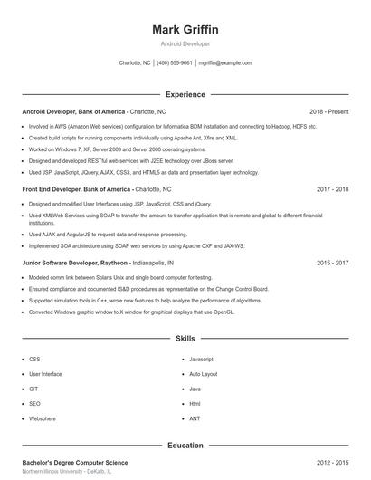 Resume example 1