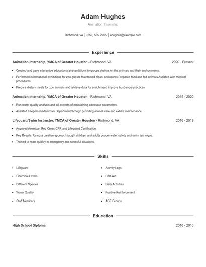 Resume example 1