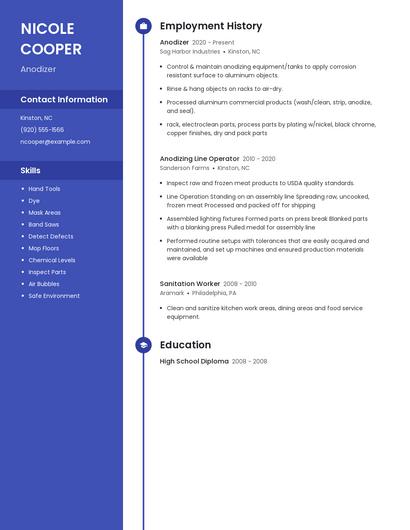 Anodizer Resume