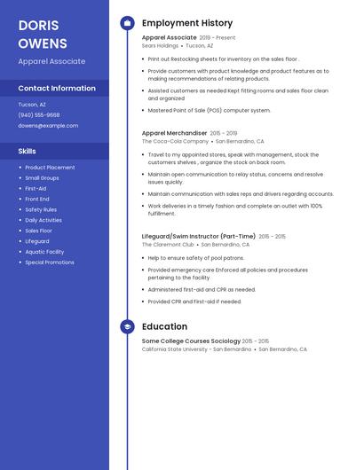 Resume example 5