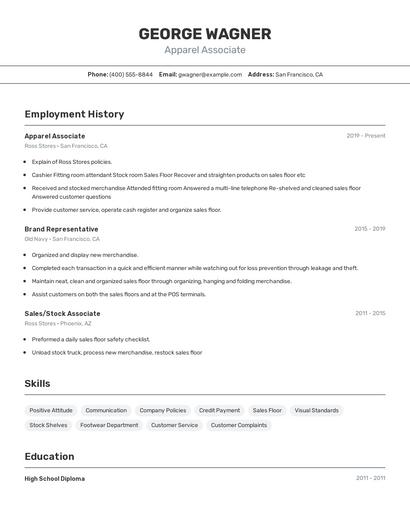Resume example 2