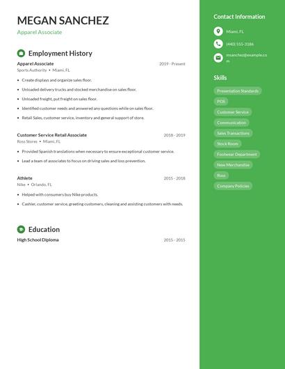Resume example 4