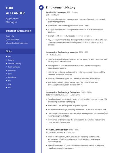 Resume example 5