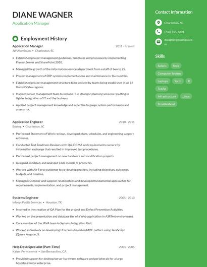 Resume example 4