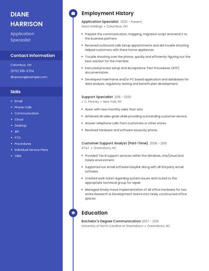 Resume example 5