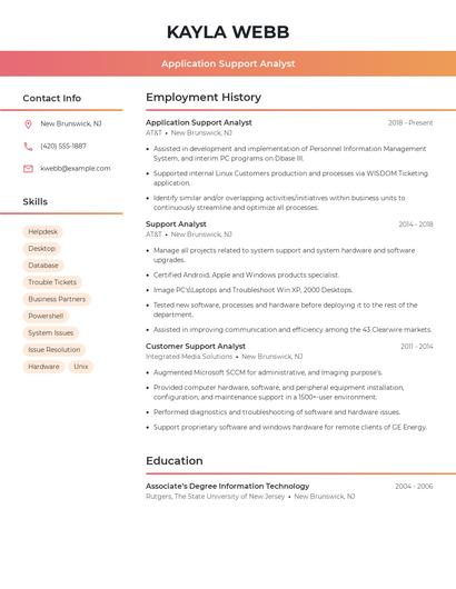Resume example 3