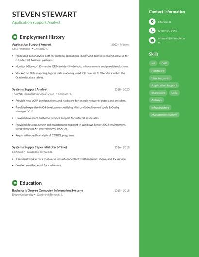 Resume example 5