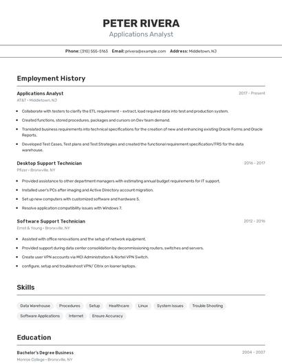 Resume example 2