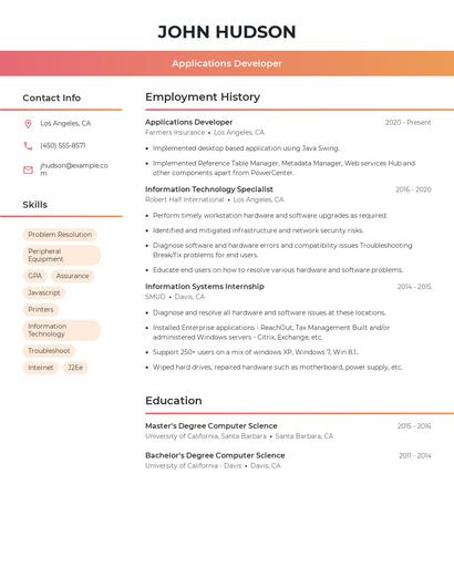 Resume example 3