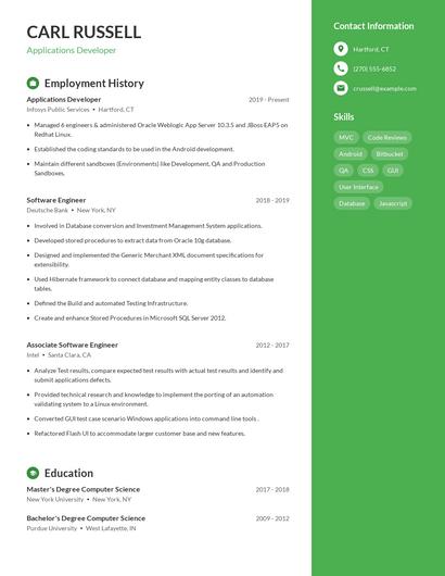 Resume example 4