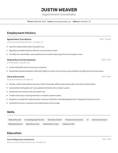 Resume example 2