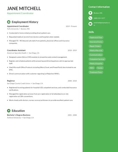 Resume example 5
