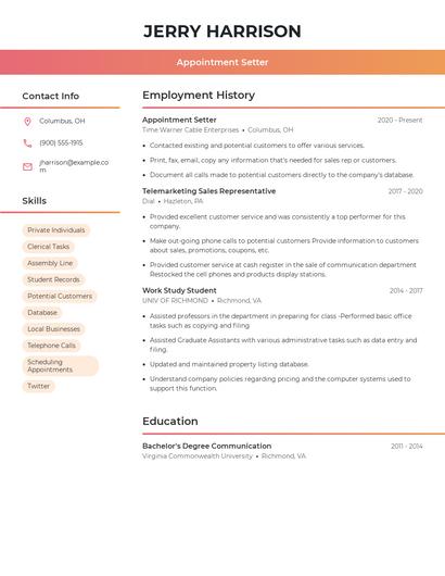 Resume example 3