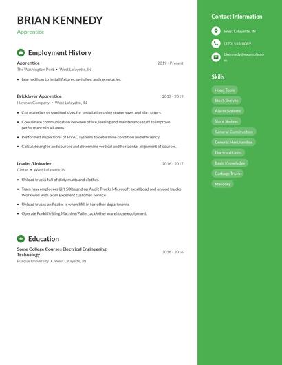 Resume example 4