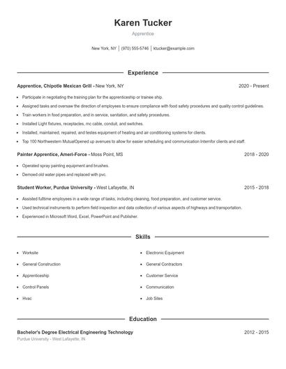 Resume example 1