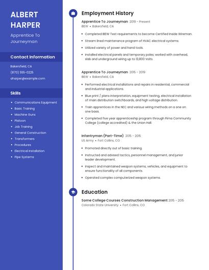 Apprentice To Journeyman Resume