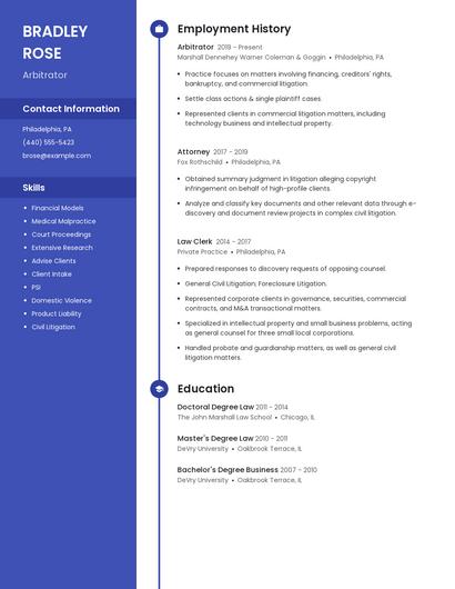 Arbitrator Resume