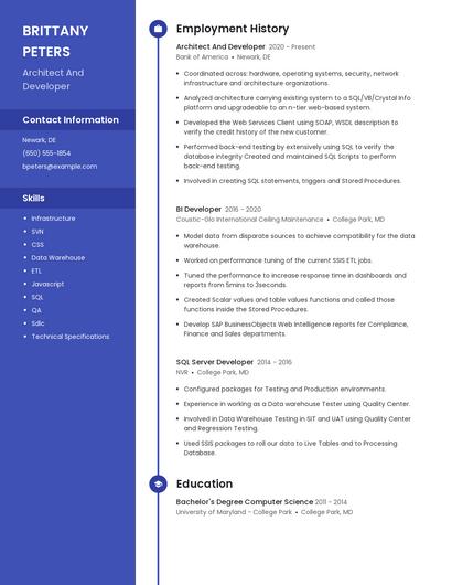 Resume example 4