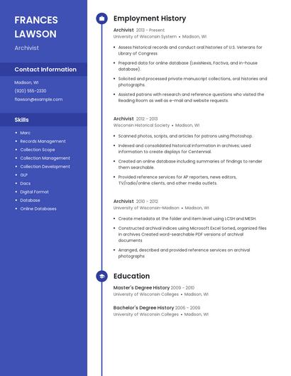 Resume example 5
