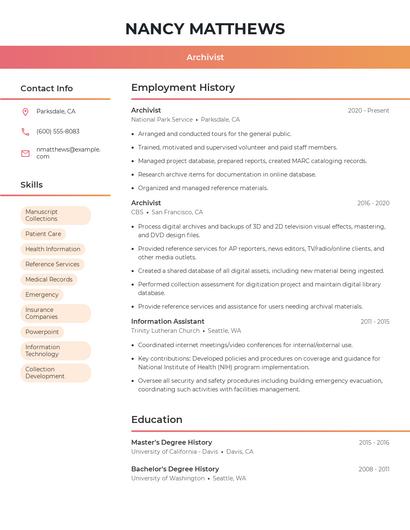 Resume example 3