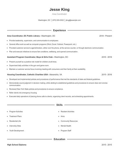 Resume example 1