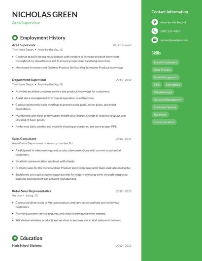 Resume example 5