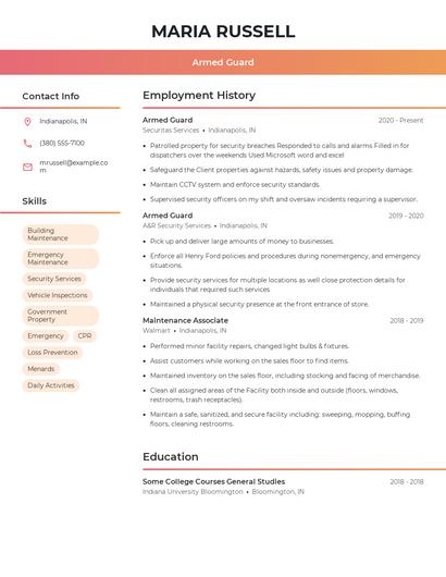 Resume example 3