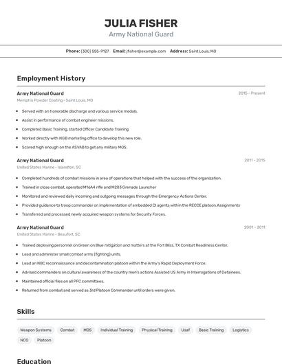 Resume example 2