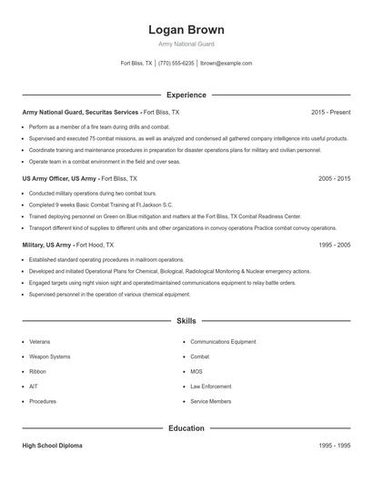 Resume example 1