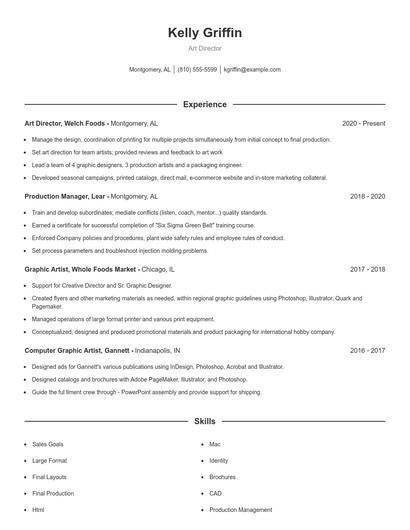 Resume example 1