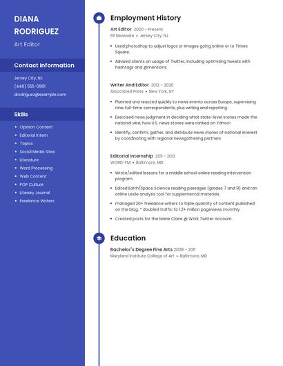 Art Editor Resume