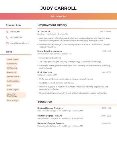 Resume example 3