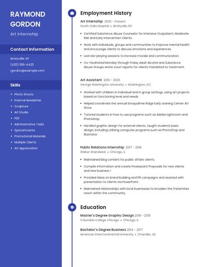 Resume example 5