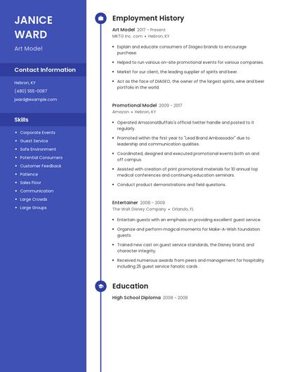 Art Model Resume