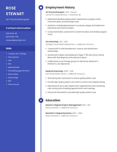 Art Psychotherapist Resume