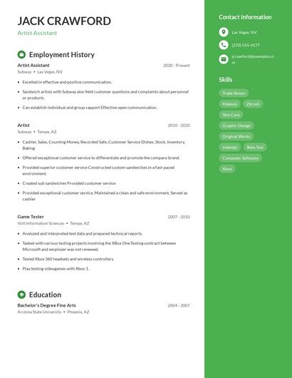 Resume example 4