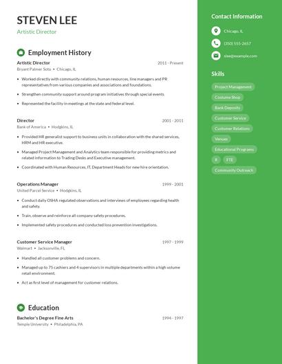 Resume example 5