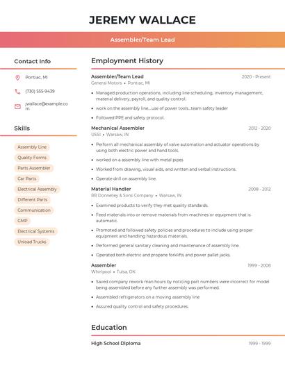 Resume example 3