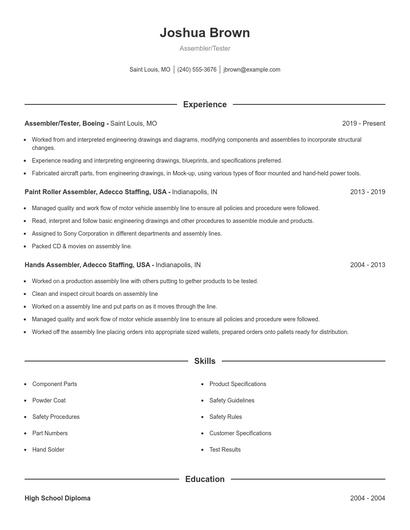 Resume example 1