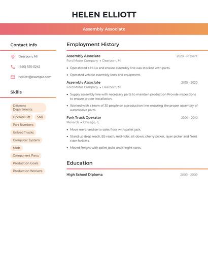 Resume example 3