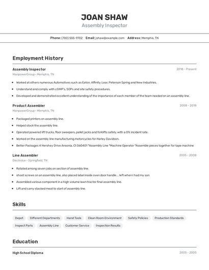 Resume example 2
